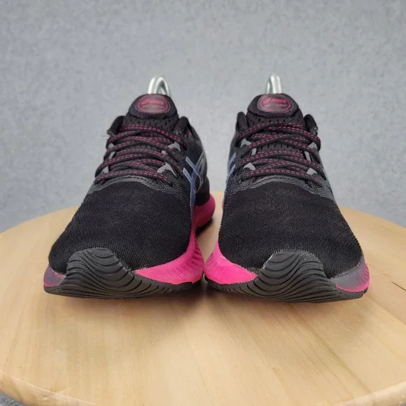 Asics Gel-Nimbus 23 Womens Running Shoes Black Pink Blue 1012A885 Size 7 - Picture 2 of 9